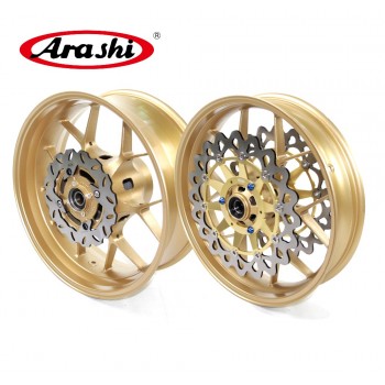 Arashi CBR1000RR Wheel Rim Rear Rims For Honda CBR 1000 RR 1000RR 2006-2016 Front Rear Brake Disc 2007 2008 2009 2010 GOLD 16 15
