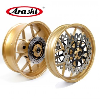 Arashi CBR1000RR Wheel Rim Rear Rims For Honda CBR 1000 RR 1000RR 2006-2016 Front Rear Brake Disc 2007 2008 2009 2010 GOLD 16 15