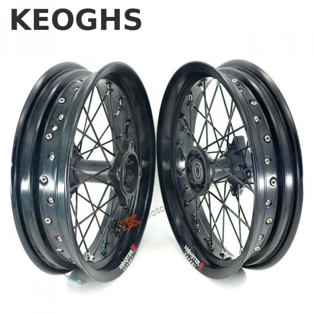 Keoghs Dirt Bike Wheel Rims Front And Rear 2.5-3.0-14 Inch Front And Rear Wheel For Pit Bike Motocross Ktm Crf Kawasaki Honda