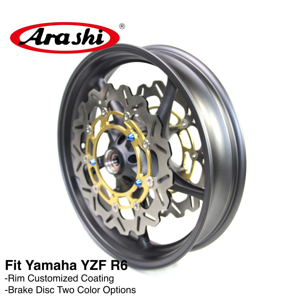 Arashi YZF R6 2006-2012 Front Wheel Rim Front Brake Disc Rotors For YAMAHA YZF R 6 YZF-R6 2006 2007 2008 2009 2010 2011 2012 R1
