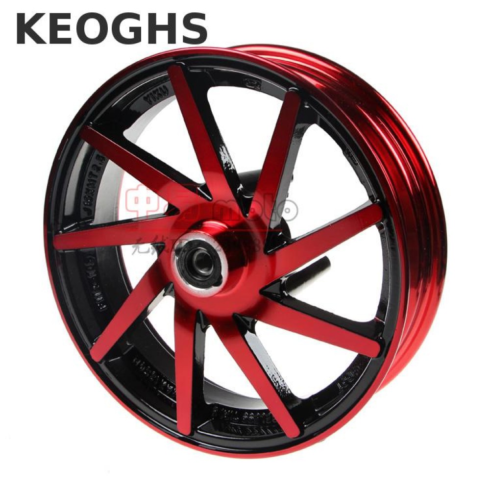 Keoghs Motorcycle Front Wheel Rim 10 Inch/57mm Brake Disc Install/10mm Axle Hole For Yamaha Scooter Force Rsz Jog Modify