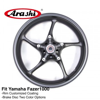 Arashi YZF FZ1 06-09 Front Wheel Rim Rims For YAMAHA YZF-FZ1 FZ1000 Fazer 1000 2006-2009 2007 2008 2009 Matte Black YZF R1 R6