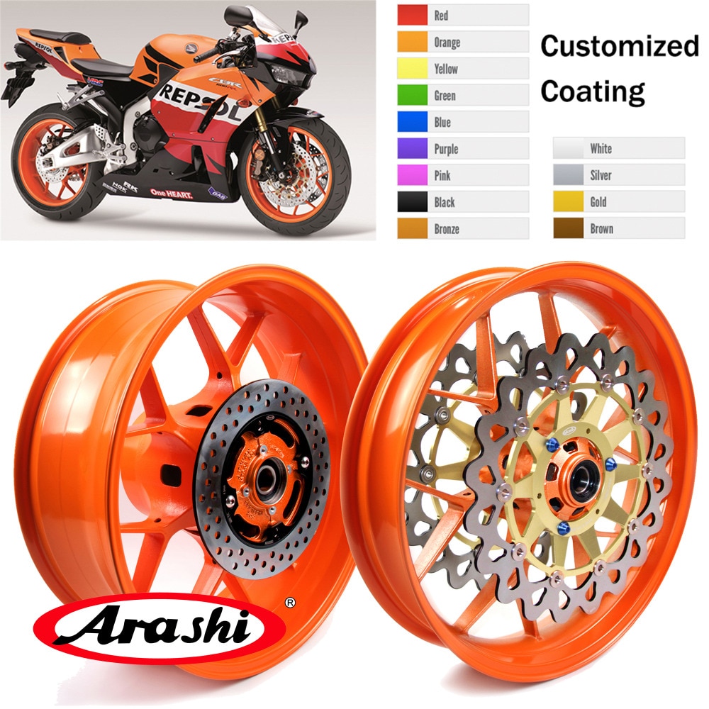 Arashi CBR1000RR 2008-2016 Front Rear Wheel Rim For HONDA CBR1000 CBR 1000RR Rims Brake Disc Rotors Set CBR 1000 RR 14 15 16