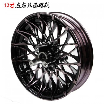 Keoghs Double Twin Brake Disc Front Wheel Rim 12*2.75 Inch Aluminum Alloy 70mm Disc Install For Yamaha Honda Scooter Modify