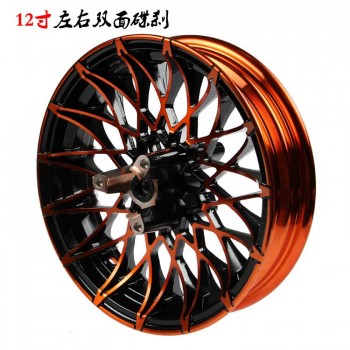 Keoghs Double Twin Brake Disc Front Wheel Rim 12*2.75 Inch Aluminum Alloy 70mm Disc Install For Yamaha Honda Scooter Modify