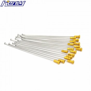 21 OEM SIZE FRONT WHEEL SILVER SPOKE KIT WITH ALLOY GOLD NIPPLE FOR SUZUKI RMZ 250 2005-2017 RMZ 450 2007-2017