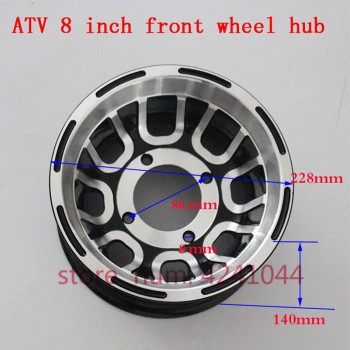 ATV accessories front and rear wheel hub 8 inch go-kart off-road 4 wheel aluminum rims for 19 /20 /21x7.00-8 18 /20x9.50-8 tyre