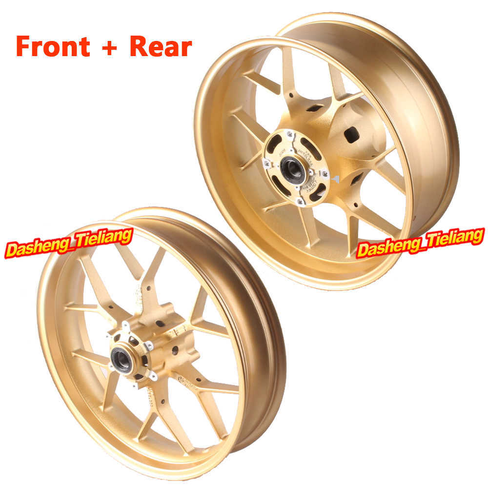 2PCS Front Rear Back Set Wheel Rim For Honda CBR1000RR 2008 2009 2010 2011 2012 2013 2014 2015 2016 2017 Gold Aluminum Alloy