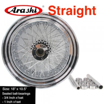 Arashi 18x10.5 80 Spoke Wheel Rim Rear Rims For Harley Davidson Custom Chopper Rigid FLST Softail FXST FXDWG FLHT FLH