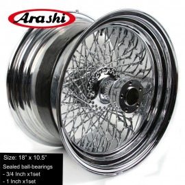 Arashi 18x10.5 80 Spoke Wheel Rim Rear Rims For Harley Davidson Custom Chopper Rigid XL 1200 R SPORTSTER ROADSTAR XR