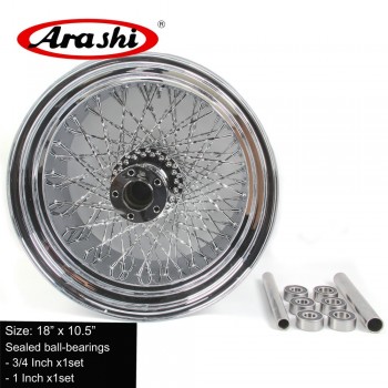 Arashi 18x10.5 80 Spoke Wheel Rim Rear Rims For Harley Davidson Custom Chopper Rigid XL 1200 R SPORTSTER ROADSTAR XR