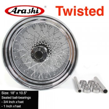 Arashi 18x10.5 80 Spoke Wheel Rim Rear Rims For Harley Davidson Custom Chopper Rigid XL 1200 R SPORTSTER ROADSTAR XR