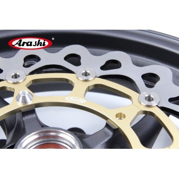 Arashi YZF FZ1 Set Front Wheel Rim Rims Brake Disc For YAMAHA YZF-FZ1 FZ1000 Fazer 1000 2006-2009 2007 2008 2009 Matte Black