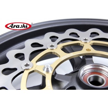 Arashi YZF FZ1 Set Front Wheel Rim Rims Brake Disc For YAMAHA YZF-FZ1 FZ1000 Fazer 1000 2006-2009 2007 2008 2009 Matte Black