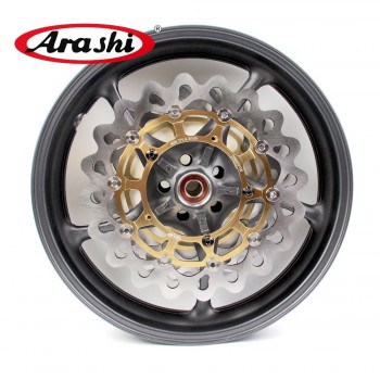 Arashi YZF FZ1 Set Front Wheel Rim Rims Brake Disc For YAMAHA YZF-FZ1 FZ1000 Fazer 1000 2006-2009 2007 2008 2009 Matte Black