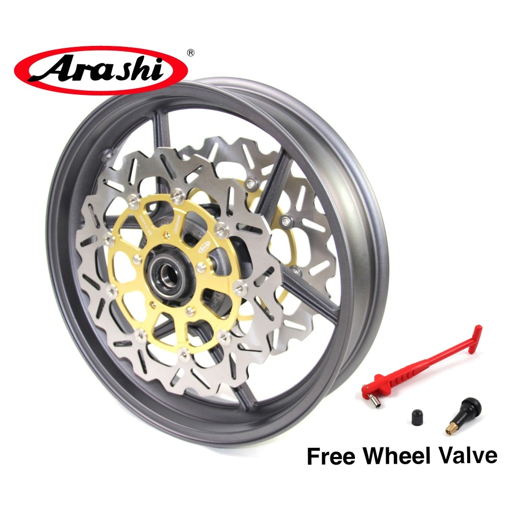 Arashi Z750 07-08 Front Wheel Rim Brake Disc Rotor Disc For KAWASAKI Z 750 2007 2008 ZX6R ZX10R NINJA MATTE BLACK GOLD Rotors