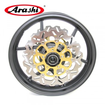 Arashi Z750 07-08 Front Wheel Rim Brake Disc Rotor Disc For KAWASAKI Z 750 2007 2008 ZX6R ZX10R NINJA MATTE BLACK GOLD Rotors
