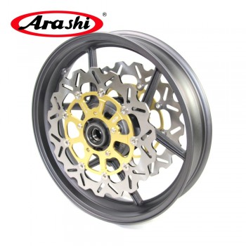 Arashi Z750 07-08 Front Wheel Rim Brake Disc Rotor Disc For KAWASAKI Z 750 2007 2008 ZX6R ZX10R NINJA MATTE BLACK GOLD Rotors