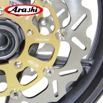 Arashi Z750 07-08 Front Wheel Rim Brake Disc Rotor Disc For KAWASAKI Z 750 2007 2008 ZX6R ZX10R NINJA MATTE BLACK GOLD Rotors