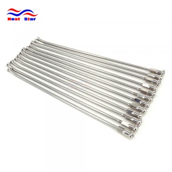 36PCS Motorcycle 19 Stainless Steel Rear Wheel Spokes Nipples For KAWASAKI KX125 KX250 KX250F KX450F KLX450R 2008 2009 KX500
