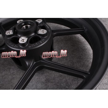 Alloy Front Wheel Rim For Kawasaki 2005-2017 Ninja ZX6R amp; 2006 2007 2008 2009 Ninja ZX10R Matte Black, Motorcycle Accessories