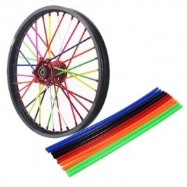 72pcs Universal Motorcycle Dirt Bike Wheel Rim Spoke Skins Covers Wrap Tubes Decor Protector Kit for KTM Yamaha Honda pit bike