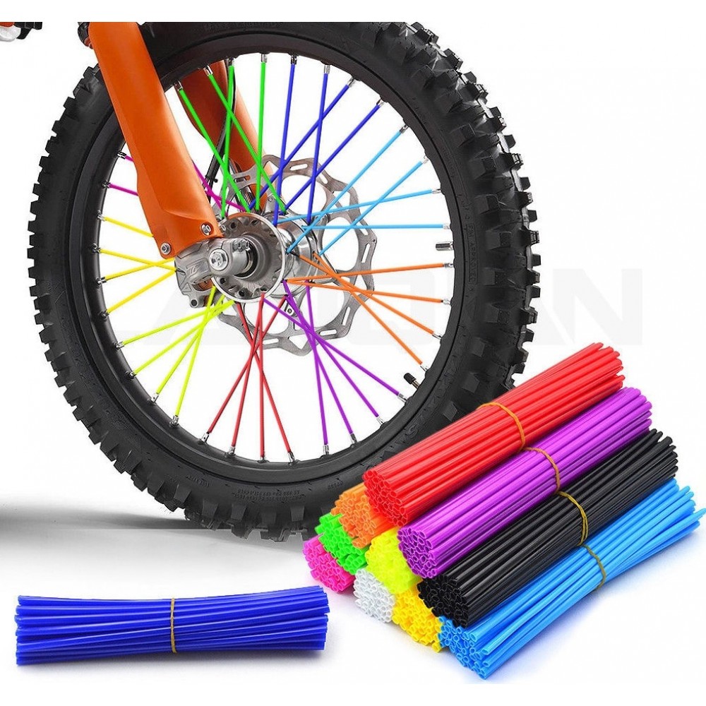 72 PCS Motorcycle Dirt Bike Enduro Off Road Rim Wheel spoke skins For honda crf 450 CR CRF 125 250 500 KTM KAWASAKI YAMAHA BMW