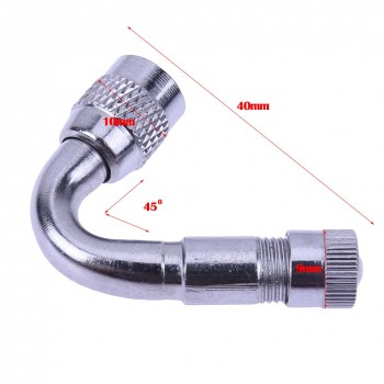 1pcs Car Motorcycle Metal Tire Valve Stem Extension with 45 90 135 Degree Adaptor for motorcycle automobile Electric vehicles