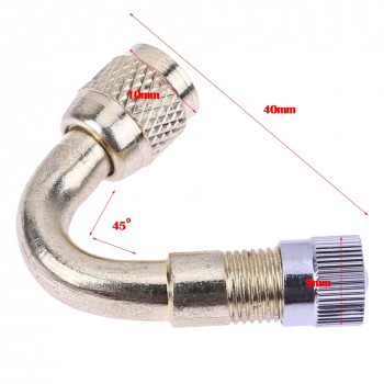 1pcs Car Motorcycle Metal Tire Valve Stem Extension with 45 90 135 Degree Adaptor for motorcycle automobile Electric vehicles