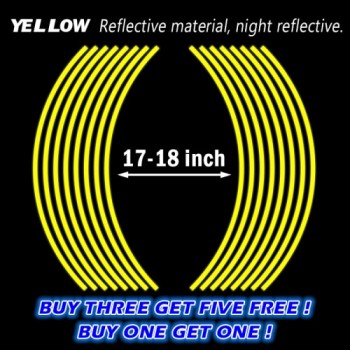 Buy One Get One Motorcycle Styling New Wheel Hub Rim Stripe Reflective Decal Stickers Safety Reflector For YAMAHA HONDA KAWASAKI