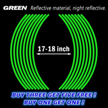 Buy One Get One Motorcycle Styling New Wheel Hub Rim Stripe Reflective Decal Stickers Safety Reflector For YAMAHA HONDA KAWASAKI