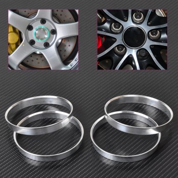 DWCX 4pcs New Aluminum Hub Rings | 72.6mm Car Hub to 74.1mm Wheel Bore | ID 72.56 | OD 74 For BMW
