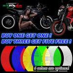 Newbee 16 Pcs Strips Motorcycle Wheel Sticker Reflective Decals Rim Tape Bike Car Styling For YAMAHA HONDA SUZUKI Harley BMW