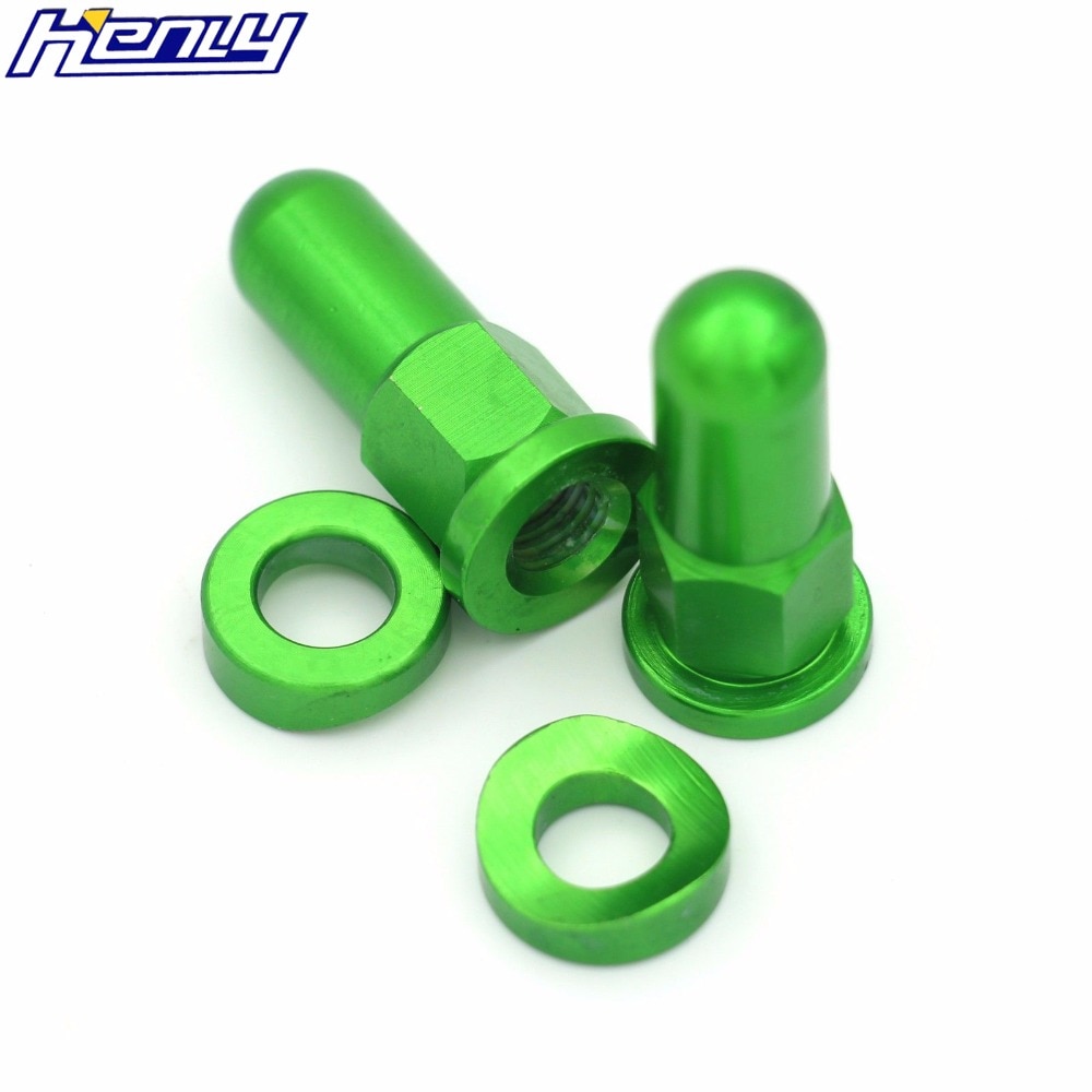 CNC GREEN BILLET RIM LOCK COVERS WASHERS FOR KAWASAKI KX125 KX250 KX250F KX450F
