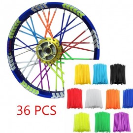 36Pcs Motorcycle Dirt Bike Wheel Rim Spoke Covers Wrap Decor Protector