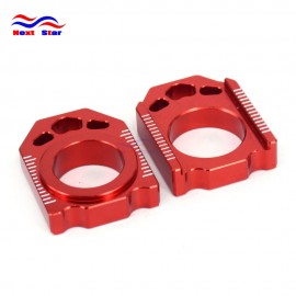 Red CNC Rear Chain Adjuster Axle Block For HONDA CR125R CR250R  CR 125 250 CRF250R CRF250X CRF450R CRF450X CRF450RX