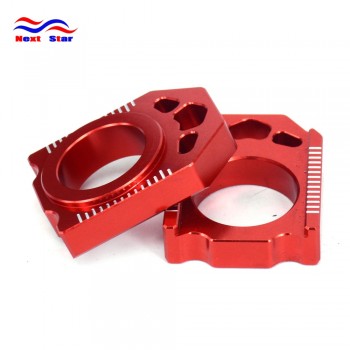 Red CNC Rear Chain Adjuster Axle Block For HONDA CR125R CR250R  CR 125 250 CRF250R CRF250X CRF450R CRF450X CRF450RX
