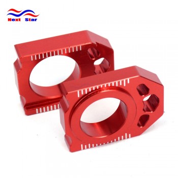 Red CNC Rear Chain Adjuster Axle Block For HONDA CR125R CR250R  CR 125 250 CRF250R CRF250X CRF450R CRF450X CRF450RX