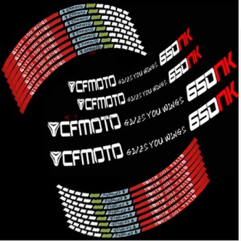 Hot sell  Motorcycle CFMOTO wheel decals Reflective stickers rim stripes motorbike for CFMOTO 400NK 650NK 250NK 125NK
