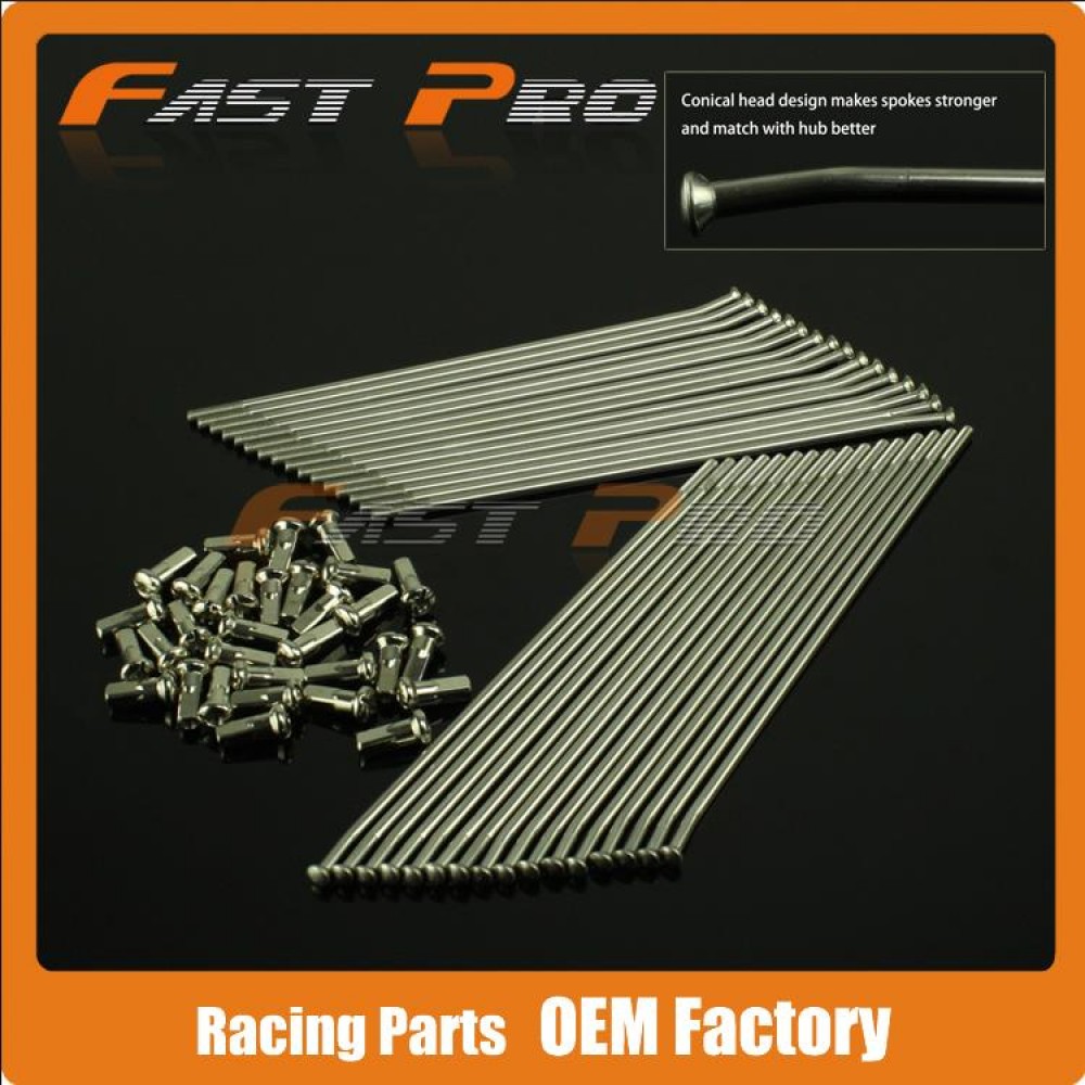 18 Rear Wheel Stainless Steel Spokes Nipples CR125 CR250 CR500 CRF250R CRF450R CRF250X CRF450X CR CRF Dirt Bike Motocross