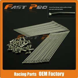 18 Rear Wheel Stainless Steel Spokes Nipples CR125 CR250 CR500 CRF250R CRF450R CRF250X CRF450X CR CRF Dirt Bike Motocross