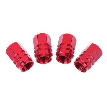4Pcs Universal Aluminum Car Tyre Air Valve Caps Bicycle Tire Valve Cap Car Wheel Styling Round Red Black Blue Silver Gold