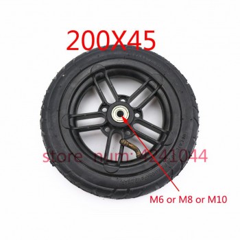 8 Inch Inflated Wheel For E-twow S2 Scooter M6 Pneumatic Wheel With Inner Tube 8 Scooter Wheelchair Air Wheel Can Loading 100Kg
