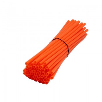 72 Pcs/Set Bikes Spoke Fluorescence Tube Clip  reflectBicycle Wheel Rim Steel Wire Cover Motorcycle Spokes Warning Accessories D