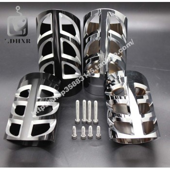 Upper Fork Slider Cover Motorcycle Shock Absorbers Black Chrome Fit For Harley Touring 1997-2017 Road King Street Glide