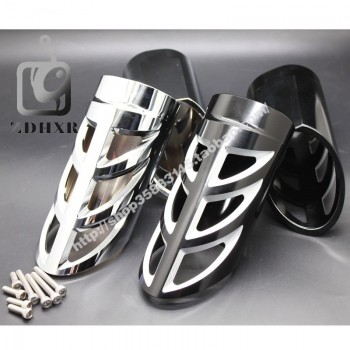 Upper Fork Slider Cover Motorcycle Shock Absorbers Black Chrome Fit For Harley Touring 1997-2017 Road King Street Glide
