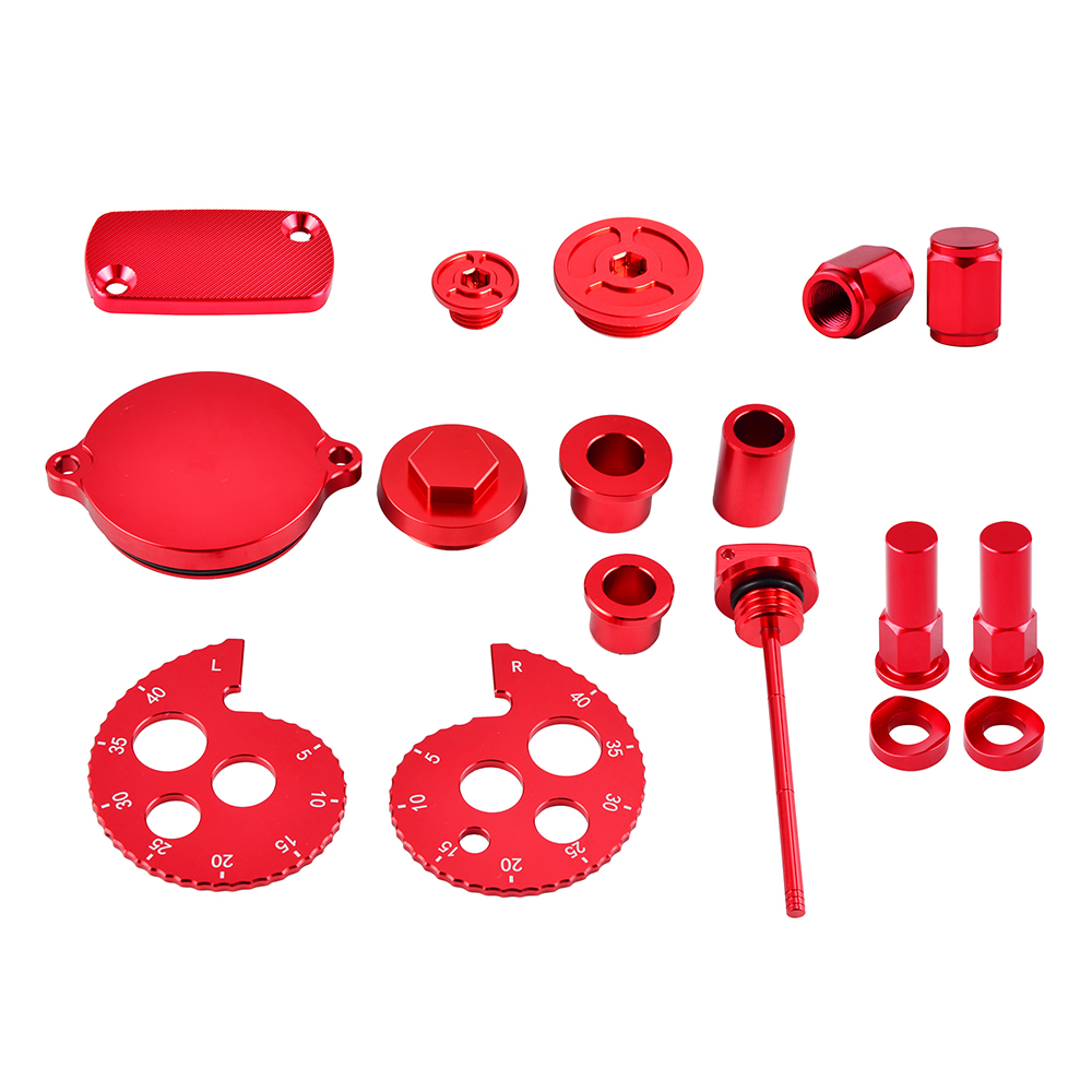 CNC Chain Adjuster Oil Dipstick Wheel Spacer Rim Lock Nuts Valve Stem Cap Crankcase Plugs For Honda CRF230 2003-2017 CRF 230