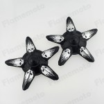 Motorcycle Black Spun Blade Spinning Front Axle Cap Nut Cover For Harley Dyna Touring XL XG Softail Softail V Rod VRSC