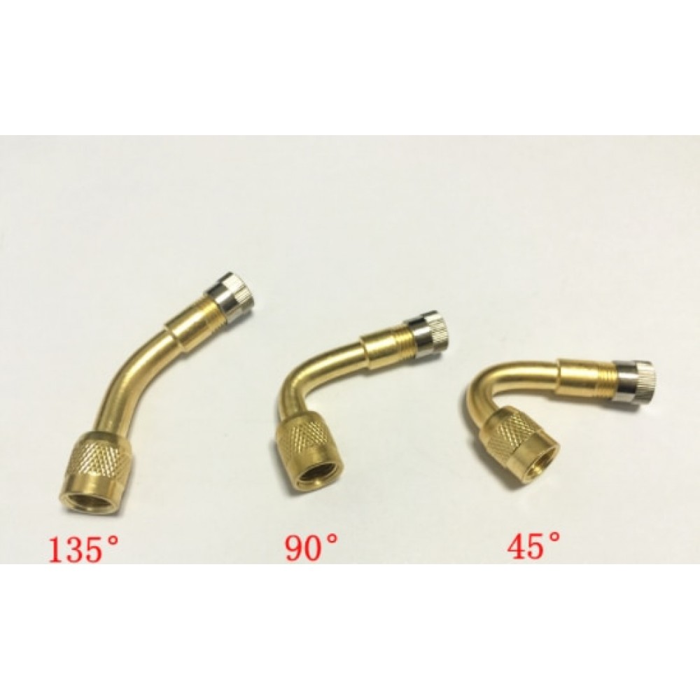 by DHL or Fedex 500pcs Car Motorcycle Tire Brass 45/90/135 Degree valve Rod Inflatable Nozzle Air Valve Cap Lengthened  Tube