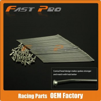 19 Rear Wheel Stainless Steel Spokes Nipples KX125 KX250 KX500 KX250F KX450F KLX450R KX KXF KLX Dirt Bike Motocross